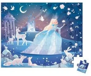 Janod Dziecko puzzle Ice Fairy-54 sztuki-edukacyjne gry - umiejętności motoryczne i koncentracja - etui z uchwytem wykonane we Francji i certyfikowane przez FSC-zielone atramenty od 5 lat, J02665 J02665 - Puzzle - miniaturka - grafika 4