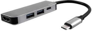 JCPAL JCPAL Linx 4-in-1 USB-C HUB / 4K HDMI / USB-C(PD) / 2xUSB / Gray (szary) JCP6189 - Adaptery i przejściówki - miniaturka - grafika 3