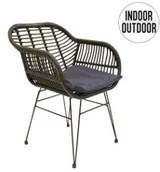 Krzesła - D2.Design Krzesło Surabaya z podłokietnikami czarn e 211565 - miniaturka - grafika 1