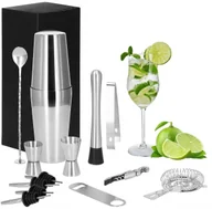 Pozostałe akcesoria barmańskie - Springos Zestaw barmański 14 elementów do drinków shaker 750 ml stal nierdzewna srebrny KI0016 - miniaturka - grafika 1