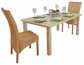 Krzesła - Krzesła do jadalni rattanowe, brązowe, 2 szt. - miniaturka - grafika 1