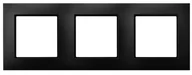 Klawisze i ramki - Ospel Ramka potrójna Czarny metalik Aria - R-3U/33 - miniaturka - grafika 1