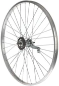 Koła rowerowe - Arkus Koło 24 tył torpedo obręcz ALU zwykła, piasta STAL - Favorit srebrne 82433 - miniaturka - grafika 1