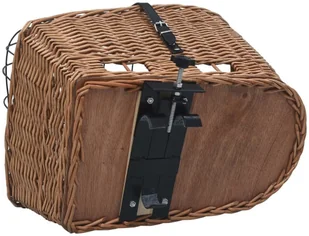 VidaXL Tylny kosz rowerowy z pokrywą, 55x31x36 cm, wiklina 170903 VidaXL - Akcesoria rowerowe - miniaturka - grafika 8