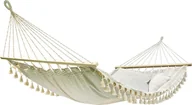 Hamaki - Koala Hamak z drążkiem szeroki boho ecru-błękitny HSL-361TM 5907564668378 - miniaturka - grafika 1