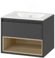 Szafki łazienkowe - Excellent EXCELLENT Tuto Szafka pod umywalkę 60 cm Szara-Dąb MLEX.0101.600.GRBL - miniaturka - grafika 1