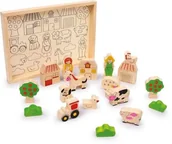 Klocki - Small Foot Design Klocki drewniane Farma - miniaturka - grafika 1