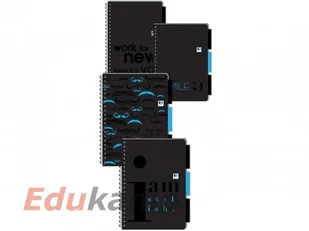 Inter-druk Kołobrulion B5 160 kartek w kratkę Black&Blue - Szkolne artykuły papiernicze - miniaturka - grafika 3