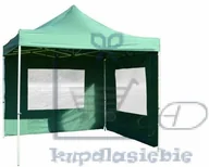 Pawilony ogrodowe - PROFI Garthen Pawilon ogrodowy rozkładany 3 x 3 m - zielony 2 ściany - miniaturka - grafika 1