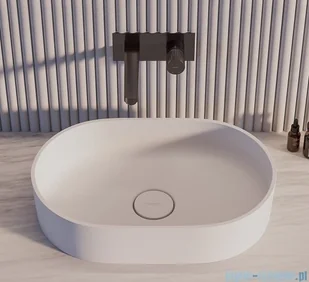 Omnires Ovo M+ umywalka nablatowa 55x36 cm biały mat OVOUNBM | - Umywalki - miniaturka - grafika 5