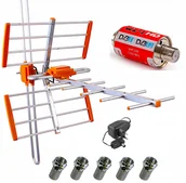 Anteny TV - Antena Kierunkowa DVB-T/T2 Combo MUX-8 Zestaw 1TV - miniaturka - grafika 1