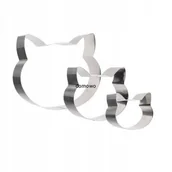 Formy do ciast - FOREMKA RANT RAMKA DO CIASTA GŁOWA KOTA - 3 szt - miniaturka - grafika 1