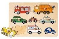 Goki Układanka z uchwytami Pojazdy - Układanki dla dzieci - miniaturka - grafika 2
