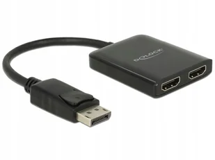 Delock Splitter video DisplayPort 1.2 > 2x 4K na kablu 25cm (87720) - Adaptery i przejściówki - miniaturka - grafika 3