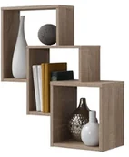 Półki łazienkowe - FENIKS FMD meble 297 001 ścienna FIBI, (szer./wys./głęb.) 64 x 65.5 x 19 cm, dąb 297-001 - miniaturka - grafika 1