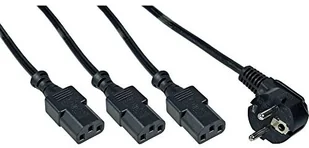 InLine Kabel zasilający Kabel zasilający koniczynka do laptopa Y-Power 1x typu F wtyk do wtyczki IEC 3x czarny 5m 16657I - Kable - miniaturka - grafika 2
