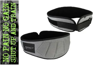 Trec Pas Kulturystyczny Szeroki Materiałowy Szary - Pasy kulturystyczne - miniaturka - grafika 3