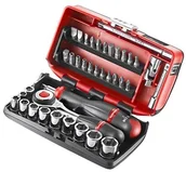 Klucze i nasadki - Facom asortyment  zoellisch pokrętło zapadkowe 1/4" o 360 ° obrotowy z uchwytem, 1 sztuki, r.36 0nano-U1 R.360NANO-U1 - miniaturka - grafika 1