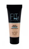 Podkłady do twarzy - Maybelline Fit Me! Matte + Poreless podkład 30 ml dla kobiet 107 Rose Beige - miniaturka - grafika 1
