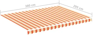 VidaXL Lumarko Zapasowa tkanina na markizę, żółto-pomarańczowa, 4x3 m 312017 VidaXL - Markizy - miniaturka - grafika 6