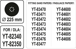 YATO GŁOWICA SZLIFIERSKA OKRĄGŁA 225MM DLA SZLIFIERKI YT-82350,YT-82340 - Akcesoria do elektronarzędzi - miniaturka - grafika 2