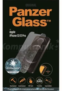 PanzerGlass Szkło hartowane antybakteryjne Standard Fit iPhone 12 / 12 Pro, przezroczyste 5711724027086 - Szkła hartowane na telefon - miniaturka - grafika 4