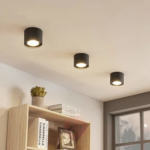 Lampenwelt com Spot sufitowy LED Mabel, okrągły, ciemnoszary - Lampy sufitowe - miniaturka - grafika 3