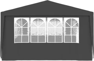 vidaXL Namiot imprezowy ze ściankami, 4x9 m, antracytowy, 90 g/m - Pawilony ogrodowe - miniaturka - grafika 7