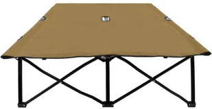 VidaXL Emaga Dwuosobowy leżak, składany, taupe, stal 47763 - Meble turystyczne - miniaturka - grafika 3