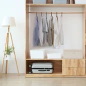 Pudła i pojemniki do przechowywania - vidaXL vidaXL Pojemnik do przechowywania, tkanina, 50x30x25 cm, kremowy - miniaturka - grafika 1