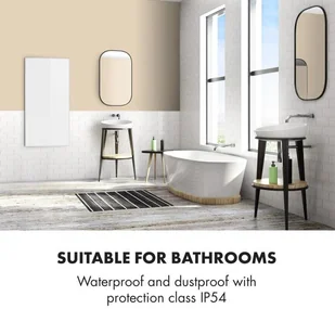 Klarstein Klarstein Wonderwall Air 72, infraczerwony grzejnik, 120 x 60 cm, 720 W, naścienny montaż, pilot sterowania, biały ACO10-WonderW.72 - Ogrzewanie przenośne - miniaturka - grafika 4