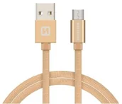 Kable USB - Kabel MicroUSB Swissten 1.2m złoty - miniaturka - grafika 1