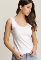 Koszulki i topy damskie - Biały Top Athizymes - miniaturka - grafika 1