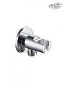 Akcesoria do armatury i ceramiki - BLUE WATER przyłącze kątowe ścienne, okrągłe z uchwytem BW-PKOH-ICO.011C - miniaturka - grafika 1