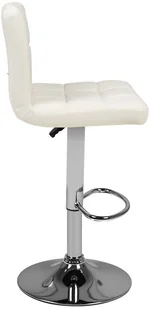 ACTIVESHOP Hoker Barowy M06 Pikowany Regulowany Biały 10003_132522 - Krzesła i taborety kosmetyczne - miniaturka - grafika 3