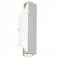 Lampy ścienne - Luminex Wall 3113 kinkiet lampa ścienna 2x8W GU10 biały/mosiądz - miniaturka - grafika 1