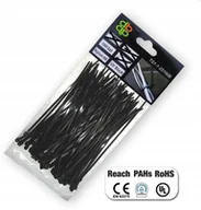 Inne mocowania - BRADAS Opaska Plastikowa Czarna 2,5 x 100mm 100szt - miniaturka - grafika 1