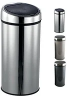 Kosze na śmieci - MSV designerski kosz na śmieci z pedałem kosz kosz na śmieci z koszem wewnętrznym  30 litrów  z automatycznym Touch i wiadro wewnętrzne Srebrny 100930 - miniaturka - grafika 1