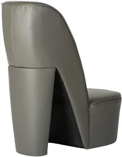 vidaXL Fotel w kształcie buta na obcasie, szary, sztuczna skóra - Fotele - miniaturka - grafika 3