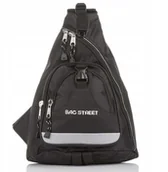 Plecaki - Czarny Plecak Miejski Na Jedno Ramię- 4033-BL - miniaturka - grafika 1