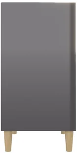 vidaXL Szafka na wysoki połysk szara 57x35x70 cm płyta wiórowa 806057 - Komody - miniaturka - grafika 7