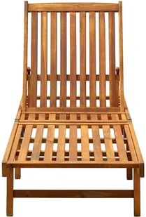 vidaXL Leżak lite drewno akacjowe 311871 - Leżaki ogrodowe - miniaturka - grafika 3