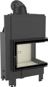 Kominki wolnostojące - Kratki.pl Marek Bal Kominek powietrzny stalowy MBZ prawy BS 13 kW  200 Szyba gięta MBZ/P/BS/SG - miniaturka - grafika 1