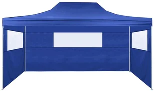vidaXL Rozkładany namiot z 3 ściankami, 3 x 4,5 m, niebieski - Pawilony ogrodowe - miniaturka - grafika 3