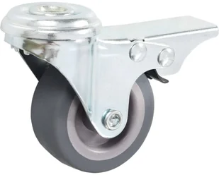 VidaXL Kółka skrętne z otworem i podwójnym hamulcem, 4 szt., 50 mm 143423         VidaXL - Kółka i bloczki - miniaturka - grafika 3