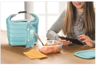 Guzzini Torba termiczna z pojemnikiem On the Go niebieska 032950134 - Akcesoria do grilla - miniaturka - grafika 3