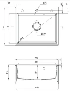 Deante granitowy 1-komorowy Andante (ZQN S103) - Zlewozmywaki - miniaturka - grafika 2