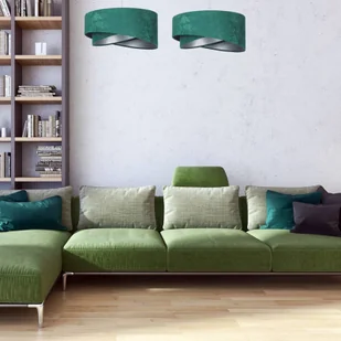 EULUNA Lampa wisząca Vivien, dwukolorowa, zielona/srebrna - Lampy sufitowe - miniaturka - grafika 2