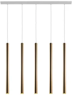 Amplex LAMPA wisząca AKADI 0134 metalowa OPRAWA tuby na listwie kaskada sople zwis czarny złoty 0134 - Lampy sufitowe - miniaturka - grafika 3