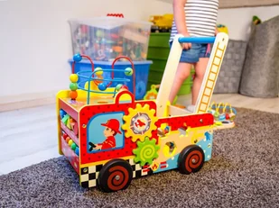 HH POLAND DREWNIANY CHODZIK EDUKACYJNY STRAŻ POŻARNA PCHACZ HH-HM013238 - Pchacze - miniaturka - grafika 11